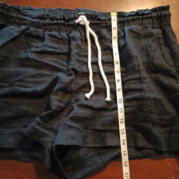 H&M 100% Linen Black Shorts with Drawstring Size XL - Picture 8 of 8